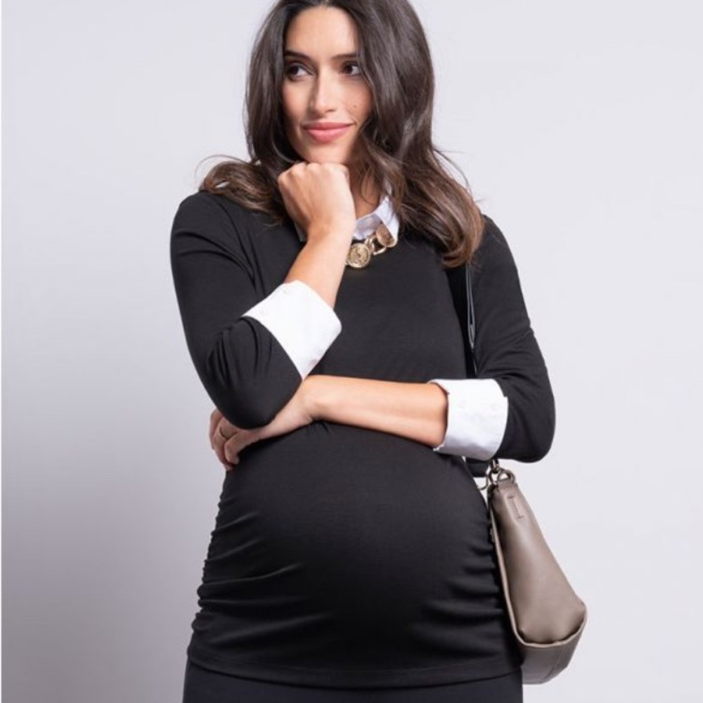 Detachable Collar Maternity Top